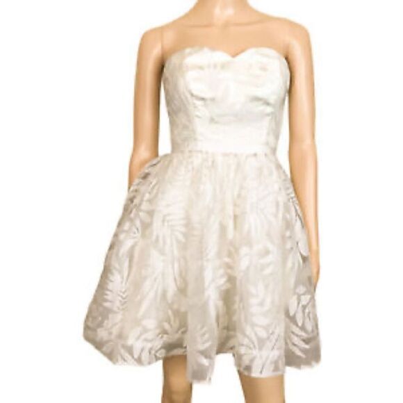 Guess Los Angeles White Lace Corset Mini Dress - Picture 1 of 11